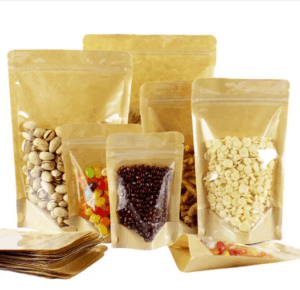 Bolsa De Papel Kraft Con Ventana Transparente