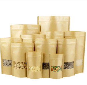 Bolsa de papel kraft con cremallera profesional