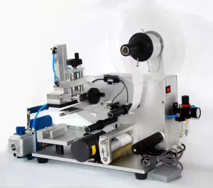 Etiquetadora semiautomática de doble cara para latas de cerveza y botellas