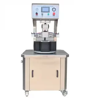 Máquina semiautomática de sellado al vacío y tapado eléctrico de acero inoxidable con 4 cabezales para frascos de vidrio